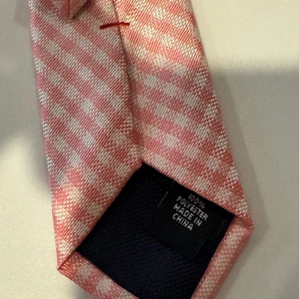 NWT Tommy Hilfiger Boys Pink Gingham Zipper Tie Easter Spring Summer‎ Wedding